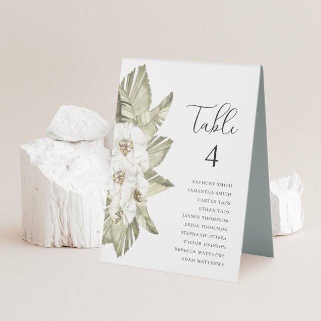 White Orchid Wedding Table Numbers (Creator Uploaded)