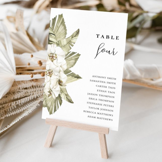 White Orchid Wedding Table Numbers (Creator Uploaded)