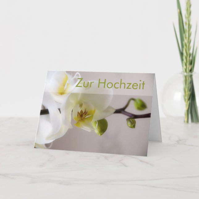 White orchid ・ wedding wish card (Front)