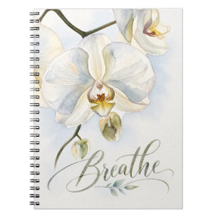White Orchids Breathe Notebook