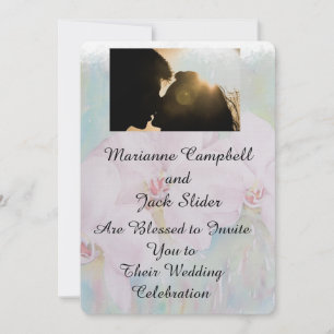 WHITE ORCHIDS CUSTOMIZABLE WEDDING INVITATION