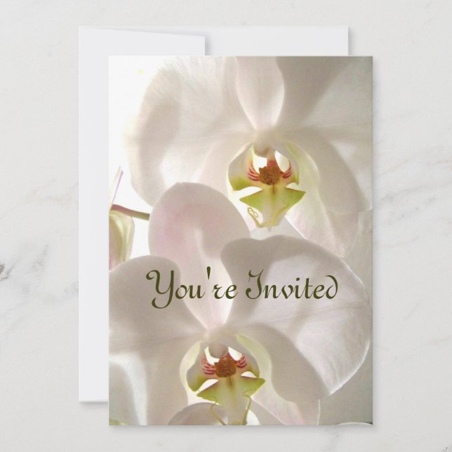 White Orchids_ Invitation (Front)