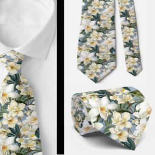 White Orchids Orchid Floral Flowers Tie