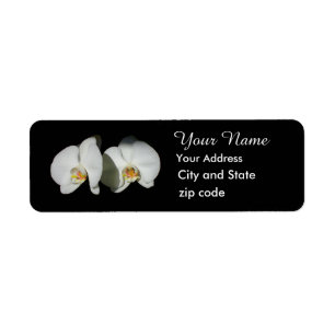 White Orchids -quiet moments Return Address Label