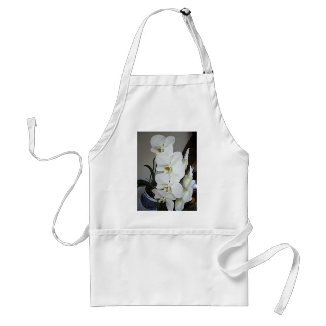 white orchids standard apron (Front)