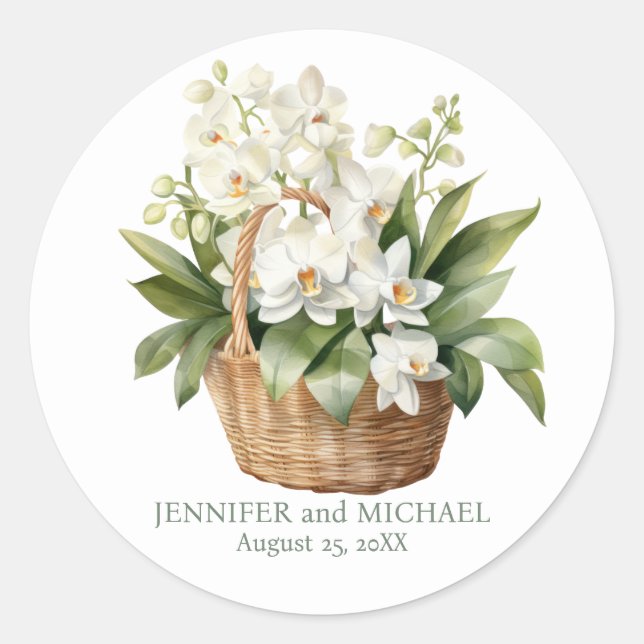 White Orchids Sticker (Front)