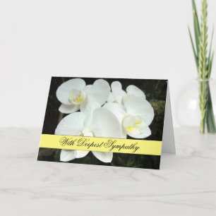 White Orchids Sympathy Card