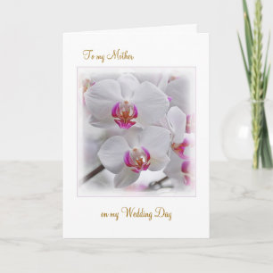 White Orchids - Thank you Mother for my Wedding Card