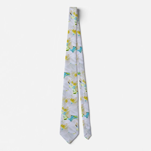 White Orchids Tie (Front)