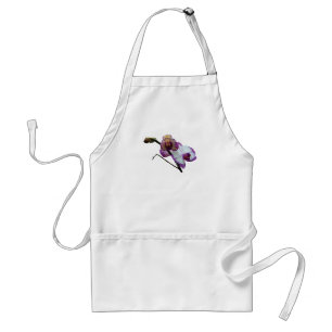 White Orchids With Magenta Edge Standard Apron