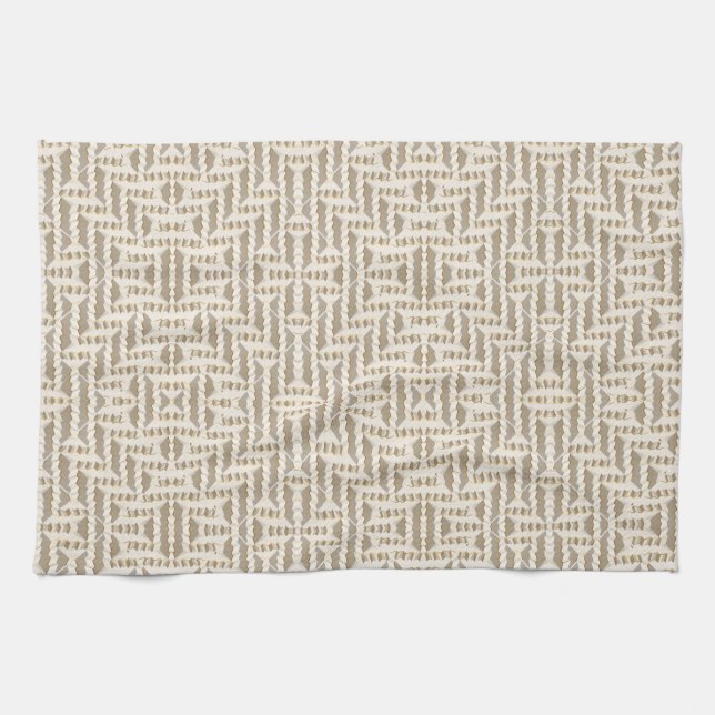 White origami zigzag geometric texture with sharp tea towel (Horizontal)