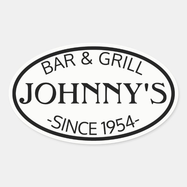 White Oval Promo Sticker (Front)