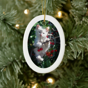 White Oval Shape Photo Frame Ceramic Ornament