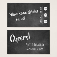 White Over Chalkboard, 3-Punch Drink Tickets