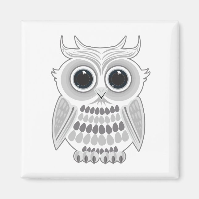White Owl Magnet (Front)