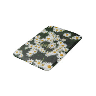 White Oxeye Daisy Meadow Bath Mat