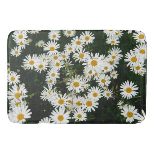 White Oxeye Daisy, Moon Daisy Meadow Bath Mat