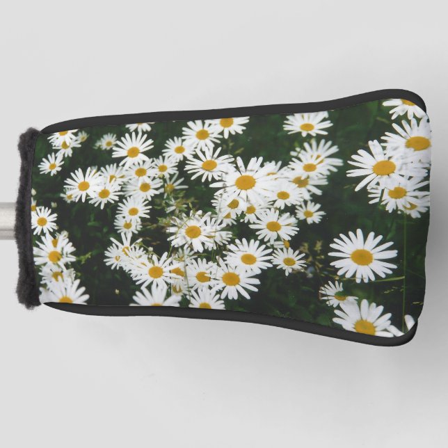 White Oxeye Daisy, Moon Daisy Meadow Golf Head Cover (Front)
