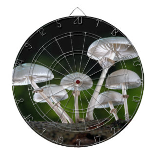 White Oyster Autumn Mushrooms Dartboard