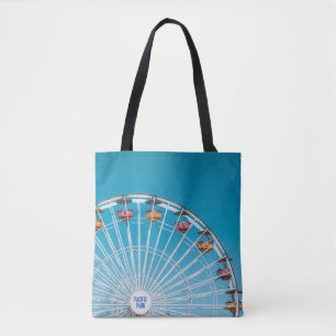 White Pacific Park ferris wheel Tote Bag
