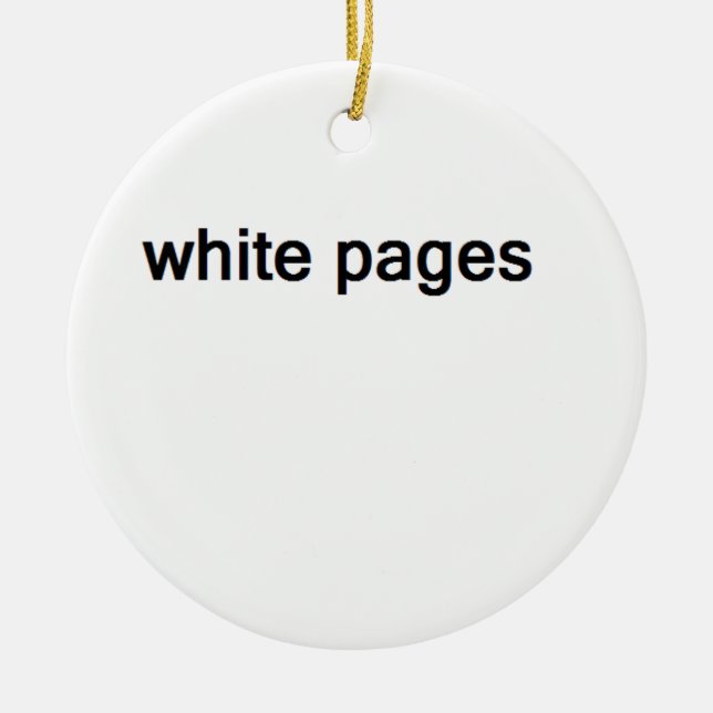 white pages ceramic tree decoration (Front)