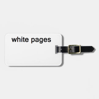white pages luggage tag