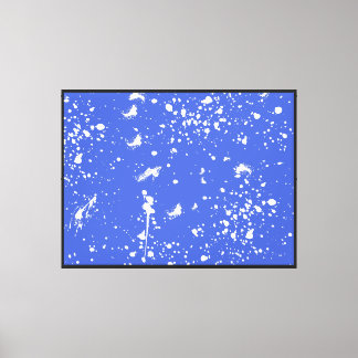 White Paint Splash Graphic Stain White Ink Splat Canvas Print