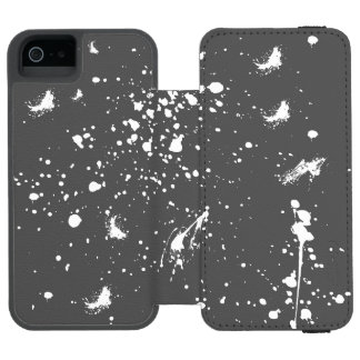 White Paint Splash Graphic Stain White Ink Splat Incipio Watson™ iPhone 5 Wallet Case