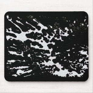 White Paint Splatter Mouse Pad