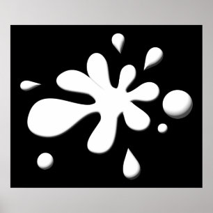 White Paint Splodge Poster