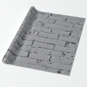 White Painted Brick Wall Wrapping Paper