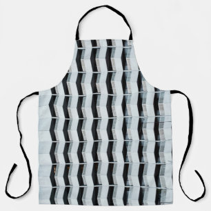 White painted building apron
