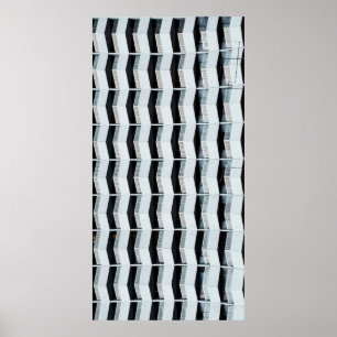 White painted building poster