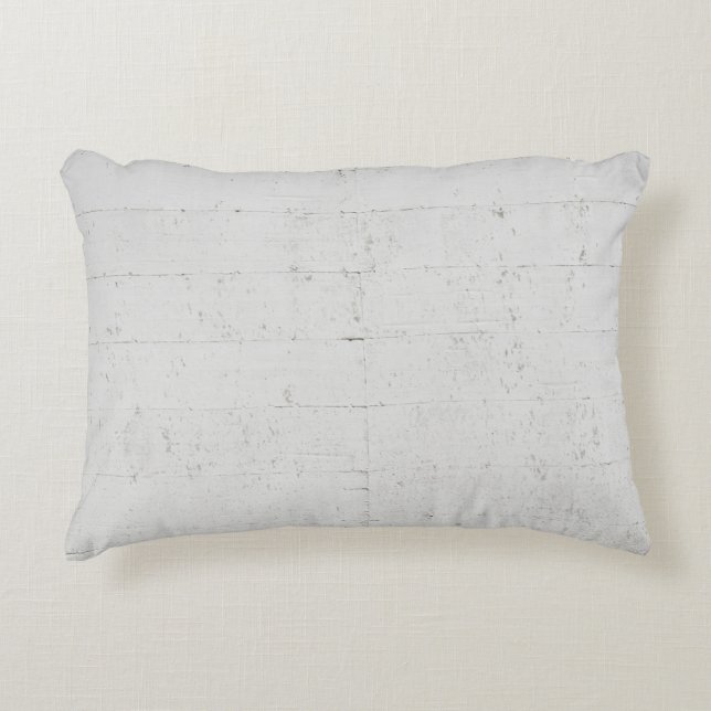White painted concrete wall concrete decorative cushion (Front)