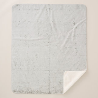 White painted concrete wall concrete sherpa blanket