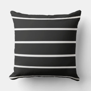 White painted stripes on black cushion