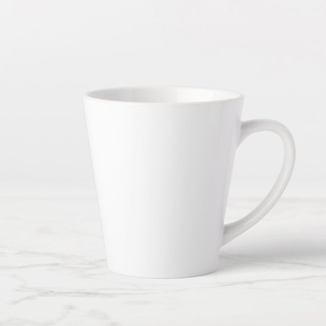 White, Pale Grey Latte Mug (Right)