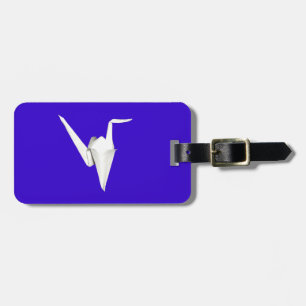 White Paper Crane Luggage Tag
