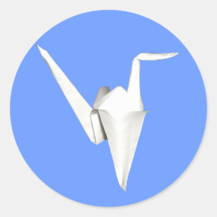 White Paper Crane Stickers