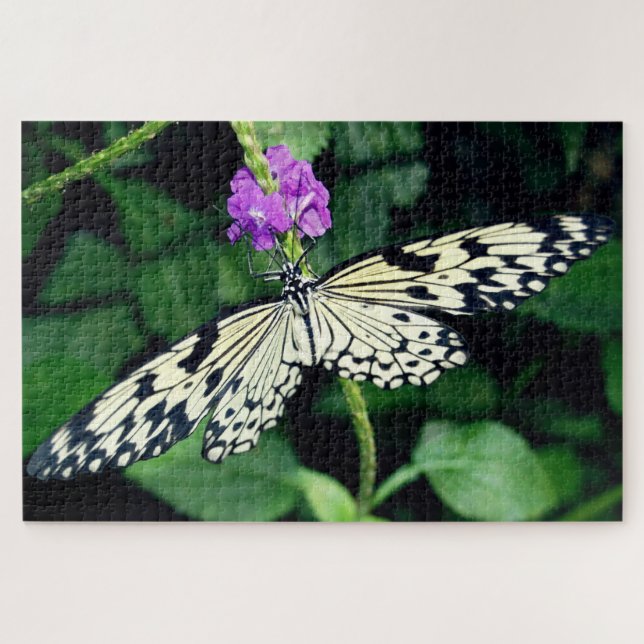 White Paperkite Butterfly Jigsaw Puzzle (Horizontal)