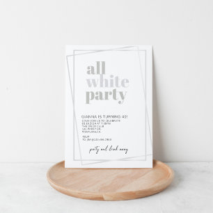 White party, All White Party, Formal Attire, Invitation