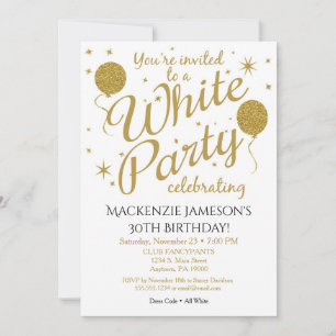 White Party Invitation All White Party Invite