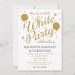 White Party Invitation All White Party Invite