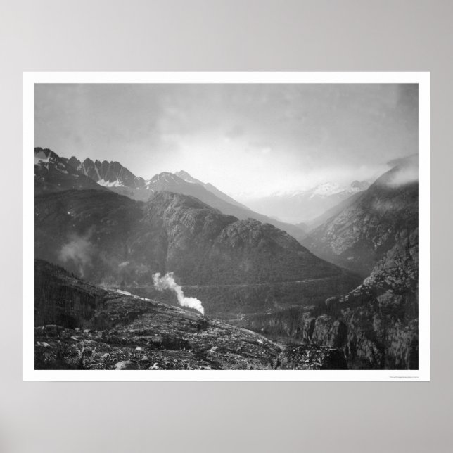 White Pass Railroad Train Alaska 1910 Poster (Front)