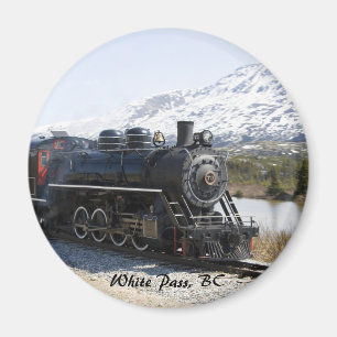 White Pass Train in Snow Magnet