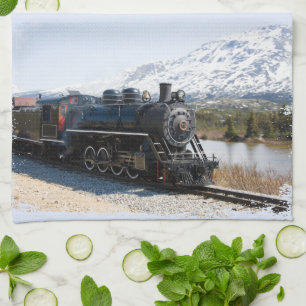 White Pass Train Kitchen Towel