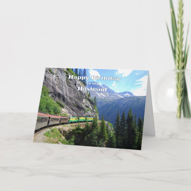 White Pass & Yukon Route Husband Train Birthday Card (Front)