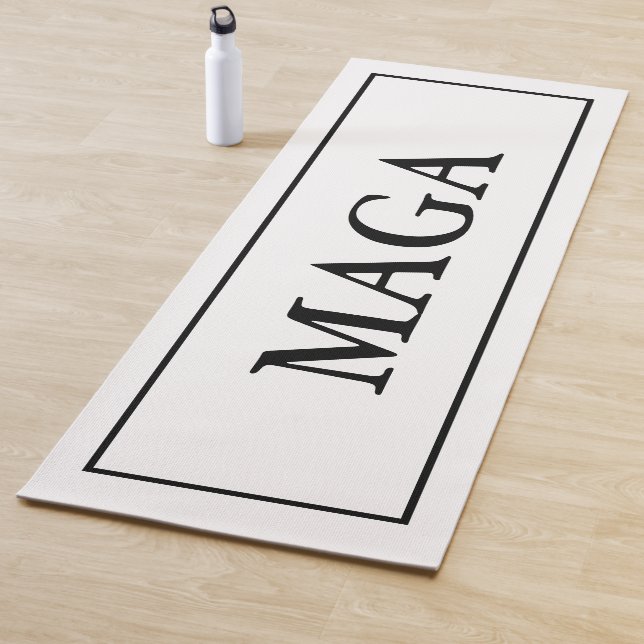White Patriotic MAGA Yoga Mat (In Situ)