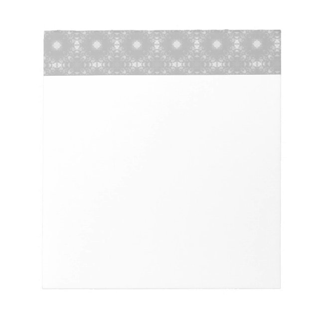 White Pattern  Notepad (Front)