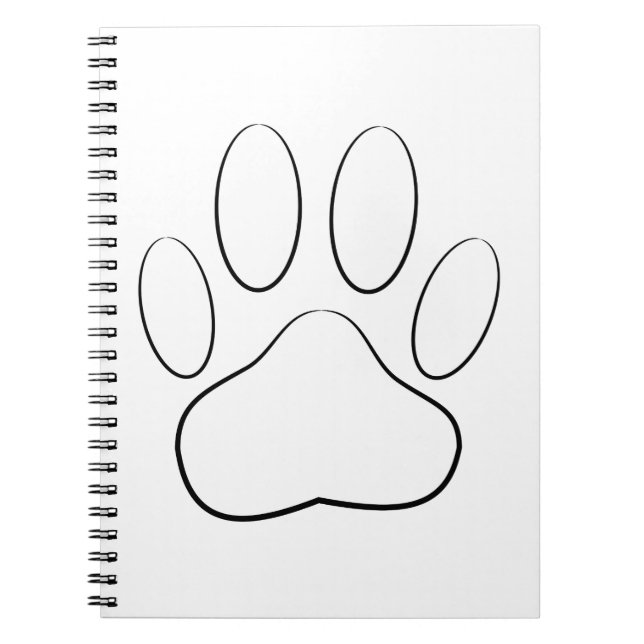 White Paw Print Notebook (Front)